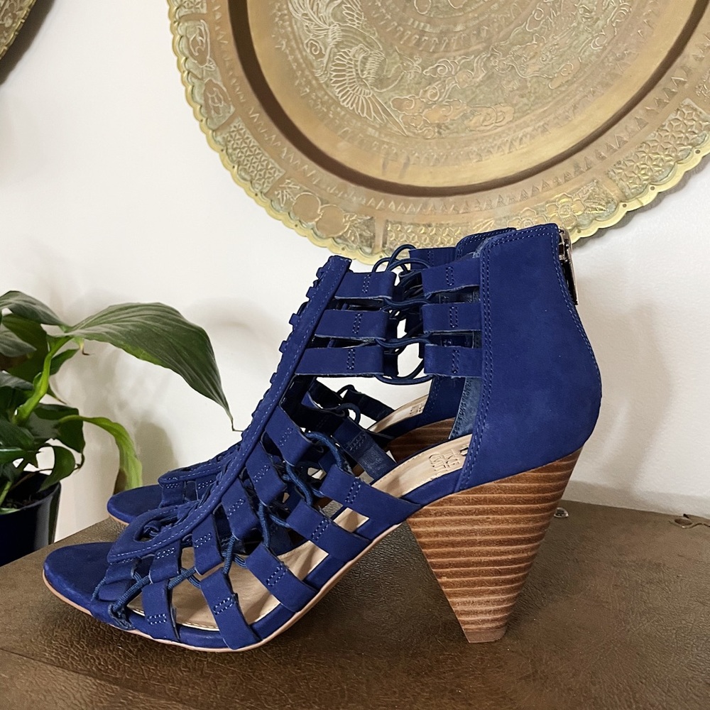 Blue wedge heels Vince camuto
